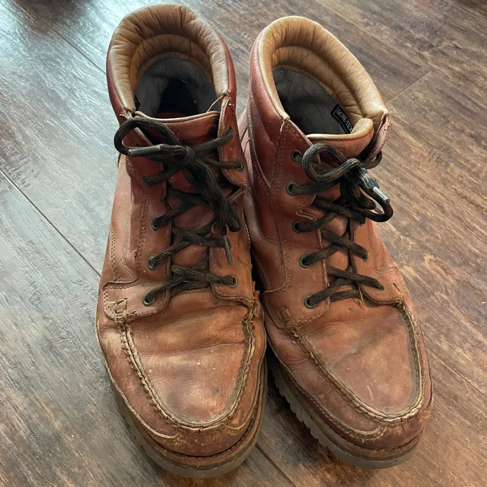 Rockport RocSports Hiking Boots Mens 11W Brown Gore-Tex Leather Vibram Gorpcore